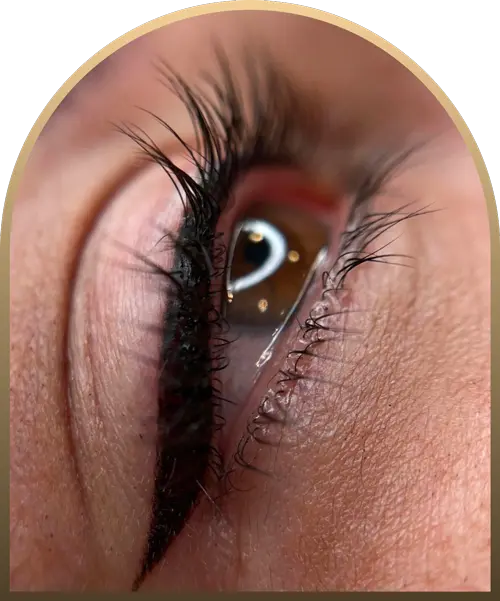 نمونه کار خط چشم و بن مژه سالن زیبایی ژاله عادلی