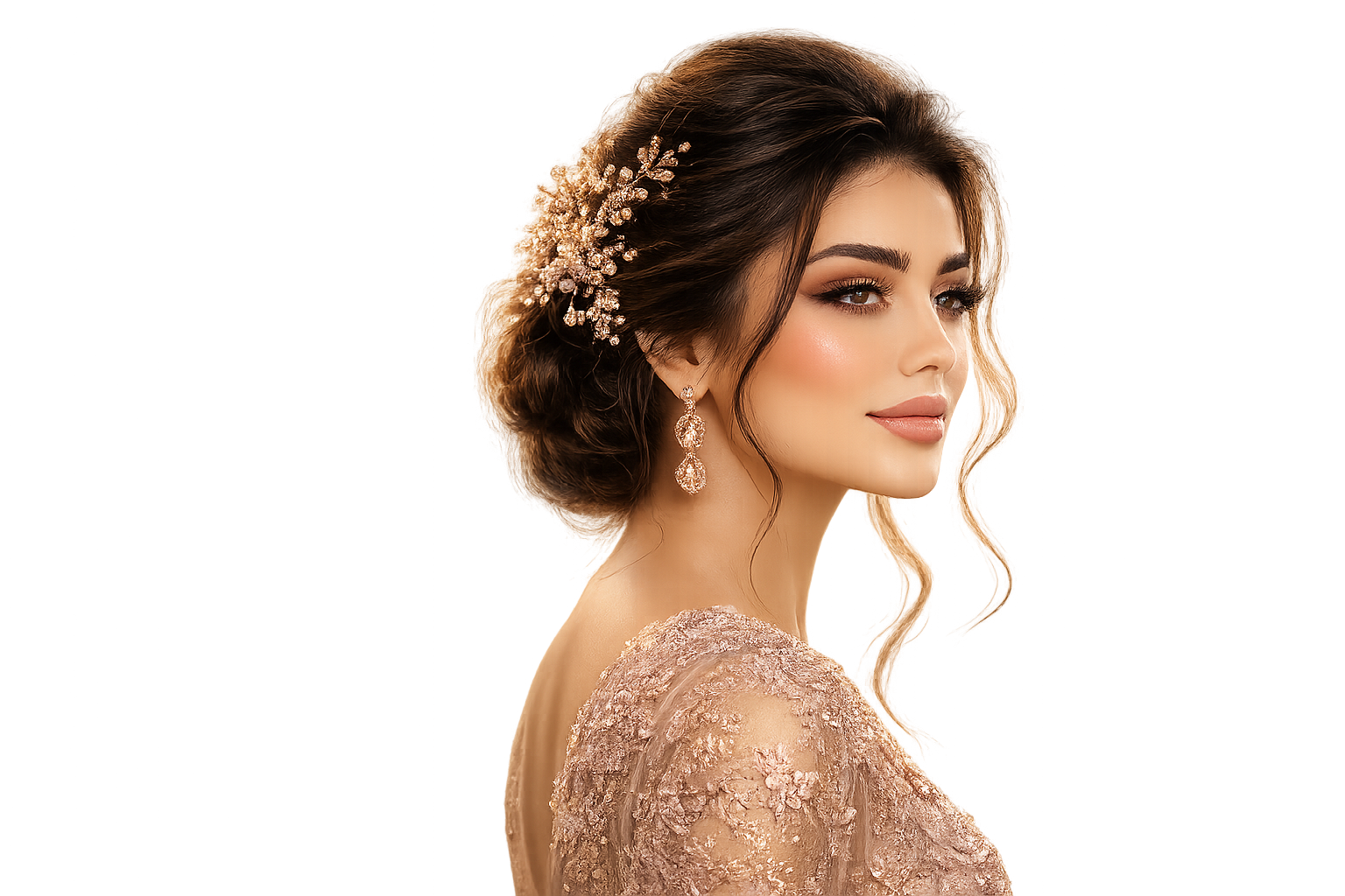 میکاپ حرفه‌ای عروس با سبک لایت در سالن زیبایی ژاله عادلی